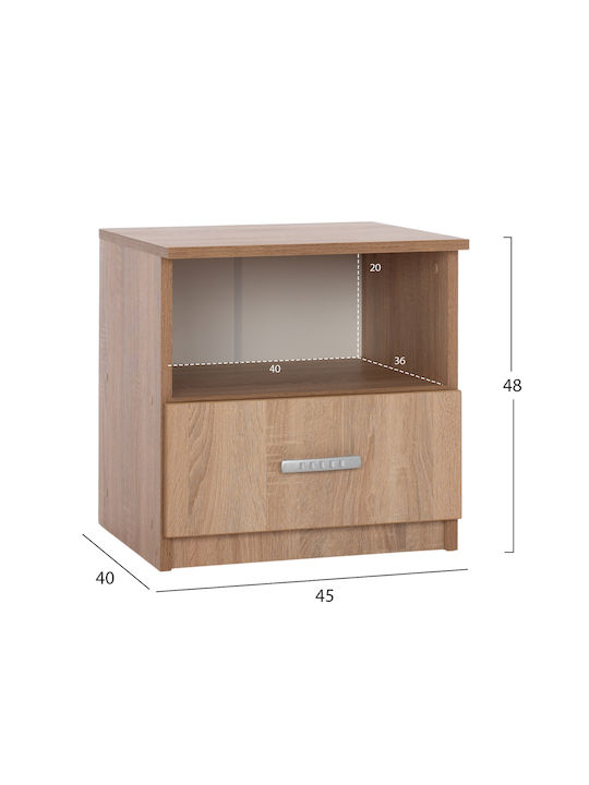 Bedroom Furniture Set Adler Sonama Oak With Slats 160x200cm 6pcs