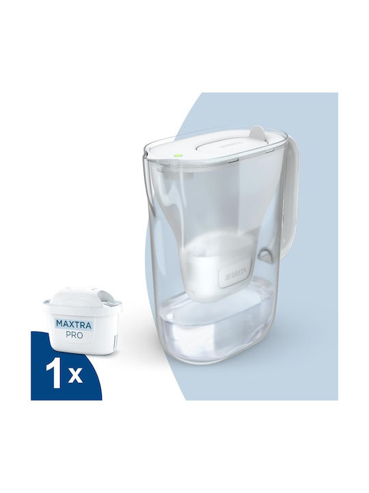 Brita Style Essential Κανάτα Σερβιρίσματος Πλαστική White με Φίλτρο 2400ml