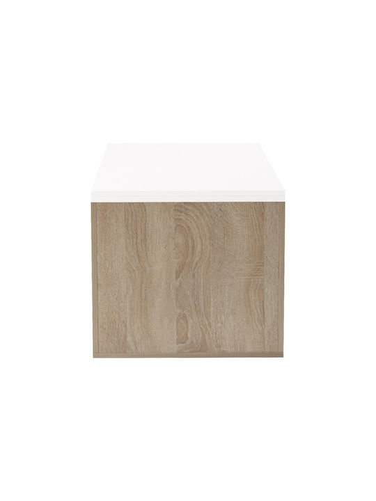 Rectangular Central Coffee Table Extera Wooden White-Sonoma L160xW50xH45cm