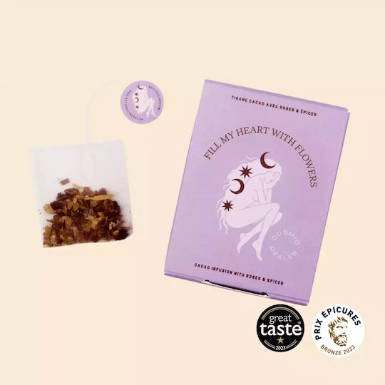 Ceai Ayurvedic de Cacao cu Trandafir Cosmic Dealer Intuition 12 Pungi