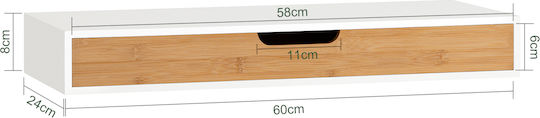 Wandregal mit LED Holz 60x25x8cm