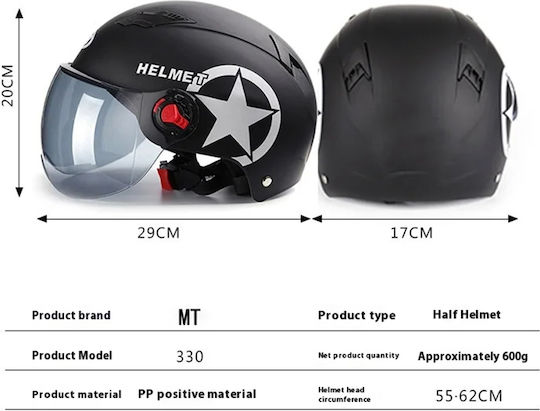 FIXATO Helm Für Elektro-Roller Universal In Schwarz Farbe