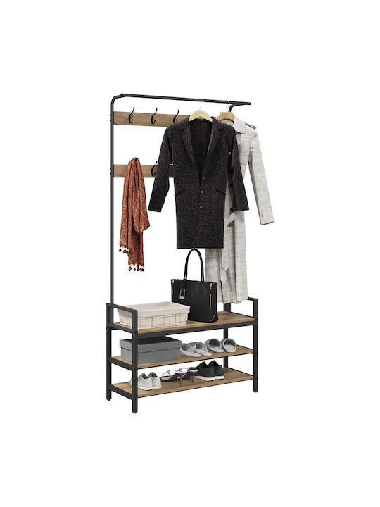 Vidaxl Flurmöbel Artisan Eiche 95 x 34 x 184 cm Bearbeitetes Holz