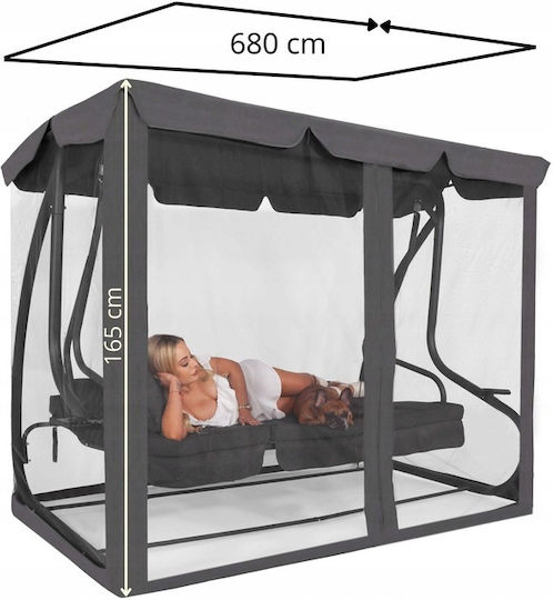 Ανταλλακτικό Κουρτινάκι Γκρι 1.65x6.8m