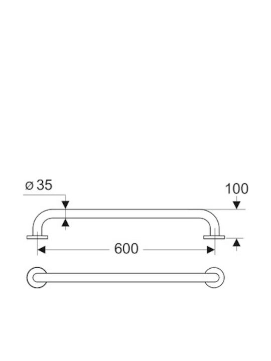 Mâner De Siguranță Ideal Standard S6454my Argintiu Inox Lucios