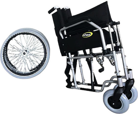 Wheel Economy Wheelchair 24" Folding Simple Type 46cm Silver