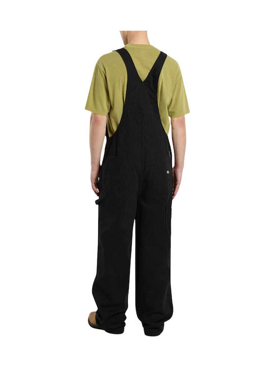 Canvas Ανδρική Τζιν Σαλοπέτα με Loose Straight Εφαρμογή Black