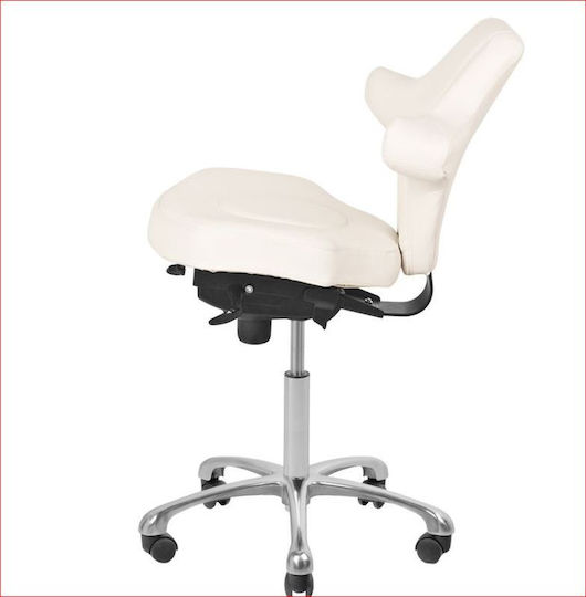 Salon Tech Medical Stool with Backrest White 114882