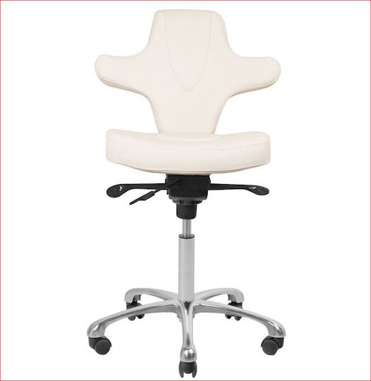 Salon Tech Medical Stool with Backrest White 114882