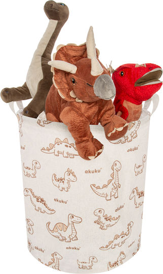 Akuku Kinder Aufbewahrungskorb Faltbar aus Stoff Beige 37x37cm 1Stück