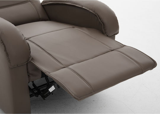 Celaeno Fotoliu Relax din Piele Ecologică Maro 80x96x97cm