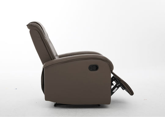 Celaeno Fotoliu Relax din Piele Ecologică Maro 80x96x97cm