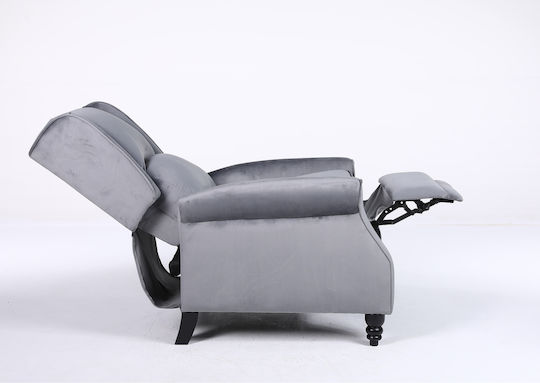 Relaxsessel Samt Gray 72x84x97cm