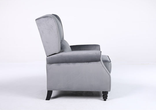 Relaxsessel Samt Gray 72x84x97cm