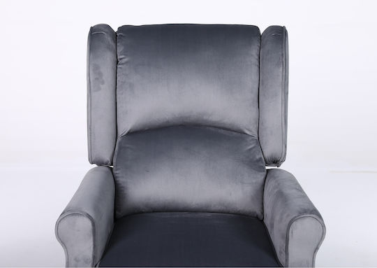 Relaxsessel Samt Gray 72x84x97cm