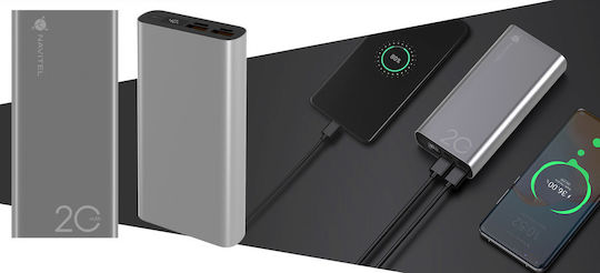 Navitel Power Bank 20000mAh 22.5W Ασημί
