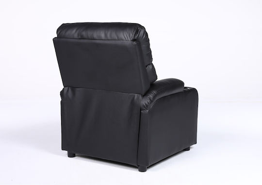 Rana Fotoliu Relax din Piele Ecologică Negru 80x95x103cm