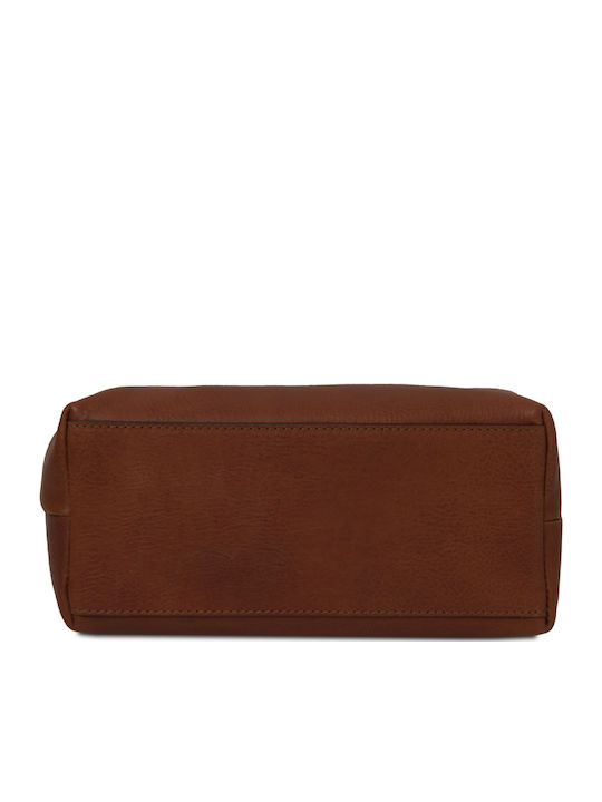 Toiletry Bag Smarty L in Tabac Brown color 26cm
