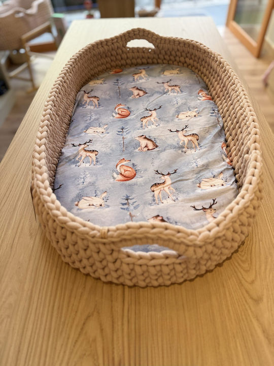 Grandes Suenos Baby Sheet Cradle Cotton Blue 40x80cm