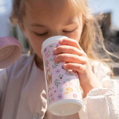 Little Dutch Παιδικό Ποτηράκι Fairy Garden από Πλαστικό Ροζ 300ml
