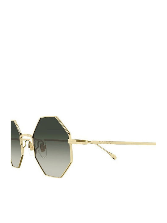 Gucci Unisex Sunglasses with Gold Metallic Frame and Grey Gradient Lenses GG1814S 001