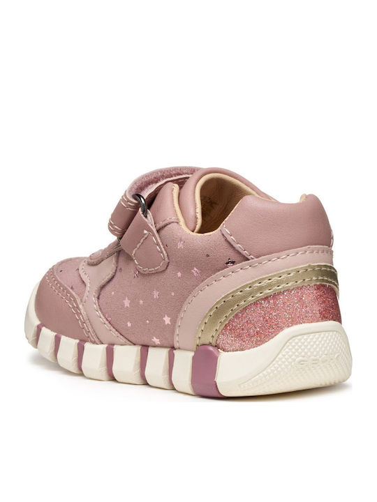 B Iupidoo Παιδικά Sneakers Ανατομικά με Σκρατς Ροζ