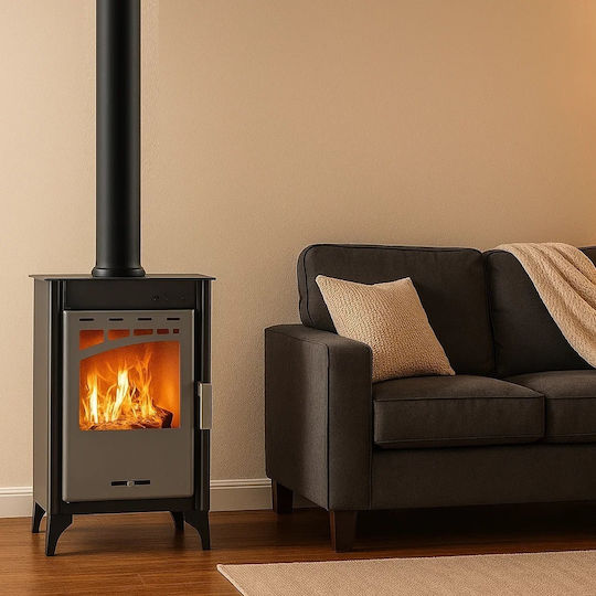 Thermogatz 8 Ceramic Wood Stove 8.09kW Gray