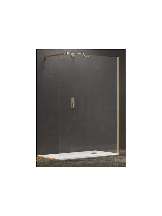 Karag Walkin 1 Fixed Side for Shower 60x200cm Clear Glass Oro