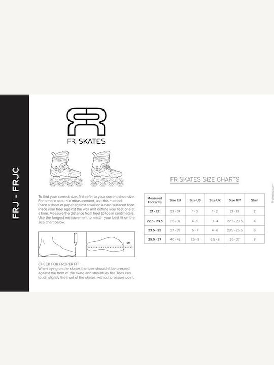 FR Inline Αυξομειούμενα Rollers Μαύρα Παιδικά
