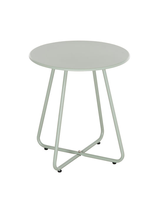 Masă Laterală Rotundă Sammon Metalică Verde M45xL45xÎ50cm