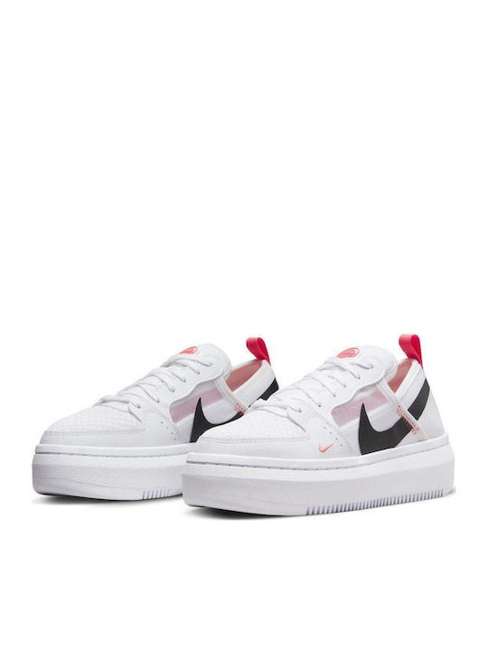 Court Vsion Alta Flatforms Sneakers White / Black / Sea Coral