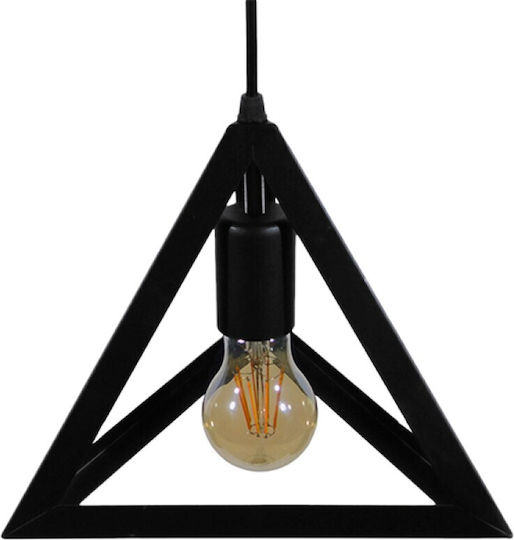 VenCore Pendant Light Black with Socket E27 25x25x21cm