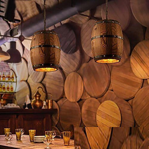 VenCore Pendant Light Brown Rail with Socket E27 22x22x29cm