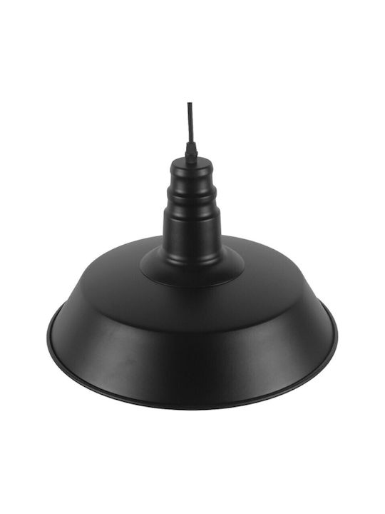 VenCore Pendant Light Black Bell with Socket E27 36x36x25cm