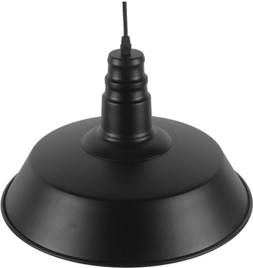 VenCore Hängelampe Schwarz Glocke mit Fassung E27 36x36x25cm.