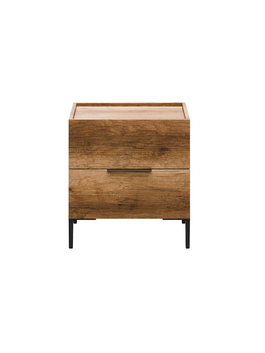 Bedside Table Oryana Wooden Brown 55x44x59cm GP009-0262 1