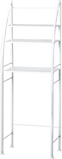 TW-201 Rafturi de baie Raft Baie Metal cu 3 Rafturi 47x25x160cm Albă