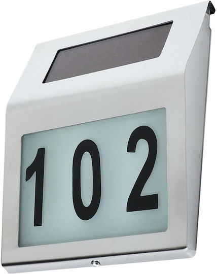 Maclean Energy Wall Mounted Solar Light House Number with Motion Sensor, Photocell and Remote Control