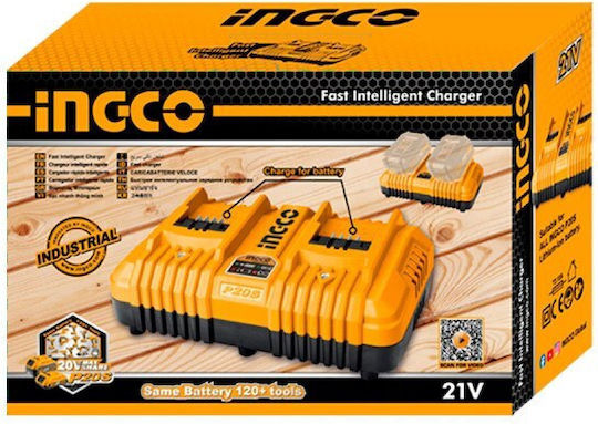 Ingco Зарядно за Батерии за Инструменти 20V