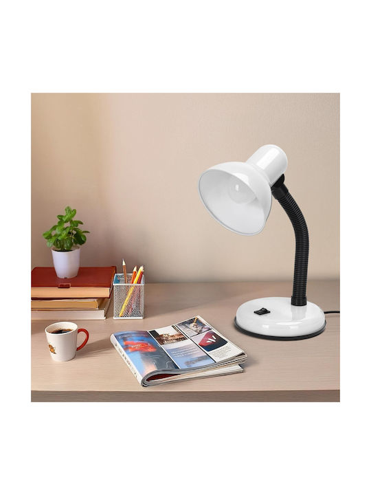 VenCore Office Lamp with Flexible Arm for Socket E27 in White Color