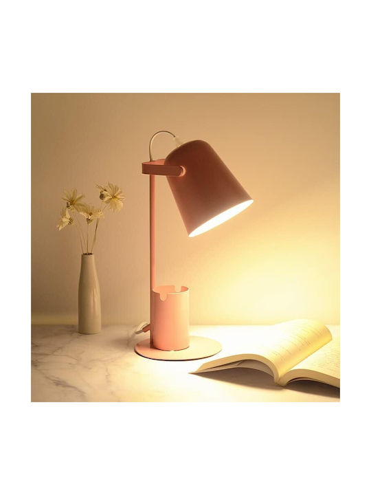 VenCore Schreibtischlampe für Fassung E27 in Rosa Farbe