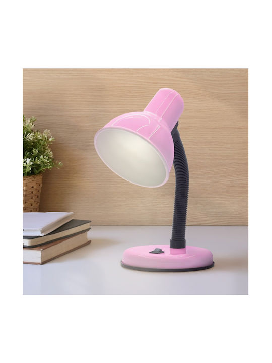 VenCore Office Lamp with Flexible Arm for Socket E27 in Pink Color