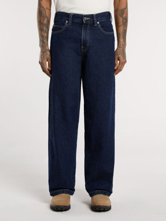 Hilham Ανδρικό Παντελόνι Τζιν με Loose Baggy Εφαρμογή Dark Indigo