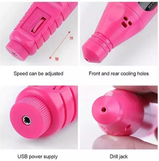 WD Nagelfräser Rosa mit 20000 Umdrehungen pro Minute