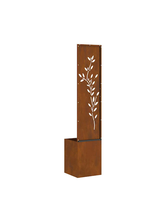 vidaXL Γλάστρα Μεταλλική Σκ Rusty 32x140x140εκ.