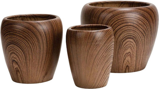 InTheBox Set 3 Pots Clay Brown