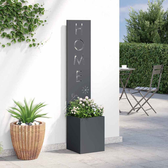 vidaXL Pot Metallic Charcoal 32x140x140cm.