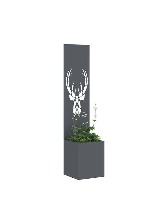 vidaXL Topf Metallisch Charcoal 32x140x140cm.