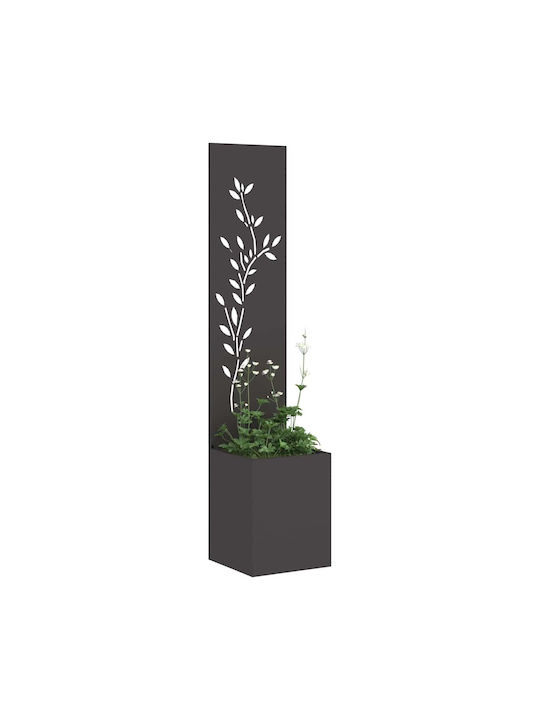 vidaXL Pot Metallic Black 32x140x140cm.