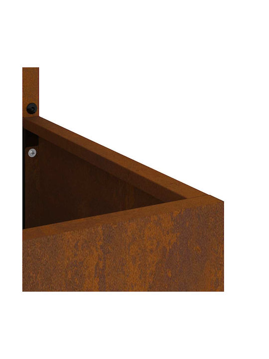 vidaXL Pot Metallic Rusty 32x140x140cm.